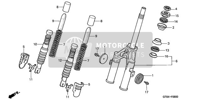 Honda PK50M 1999 Front Fork for a 1999 Honda PK50M